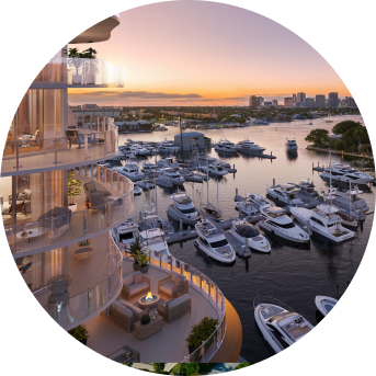 Overhead view of Pier Sixty-Six Marina in Fort Lauderdale