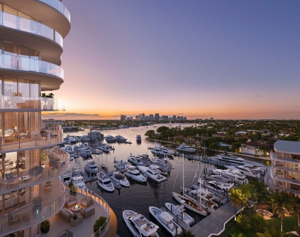Overhead view of Pier Sixty-Six Marina in Fort Lauderdale